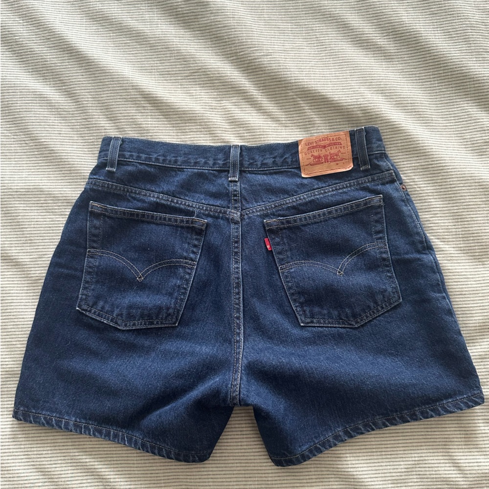 Levi’s vintage dark wash denim shorts